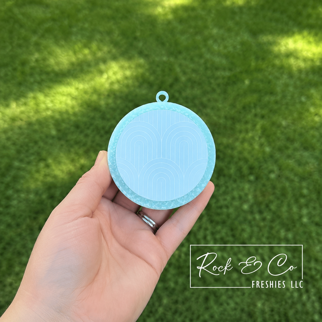 Mint Geometric Loop Freshie